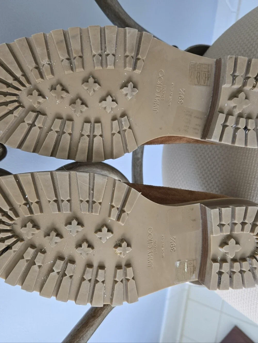 Jimmy Choo Brown Suede Crystal Embellishments Loafers, Size 39.5 - Picture 11 of 12